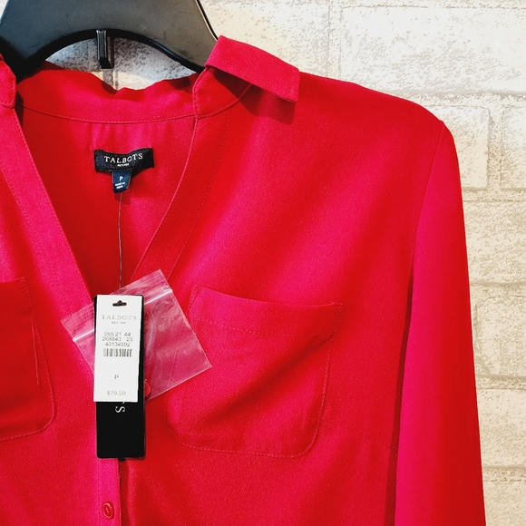 Talbots Button Down Blouse - Picture 2 of 8